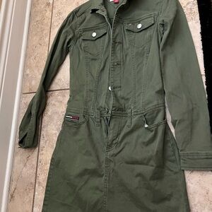 Tommy Hilfiger Green Utility Dress